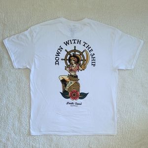 Death☠️ Coast Supply "Down⬇️ With This Ship🚢" Graphic Tee👕 - NWOT